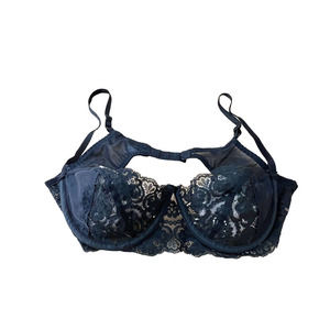 Vintage Lily Of France Black Lace Unlined‎ Underwire Women's 36B